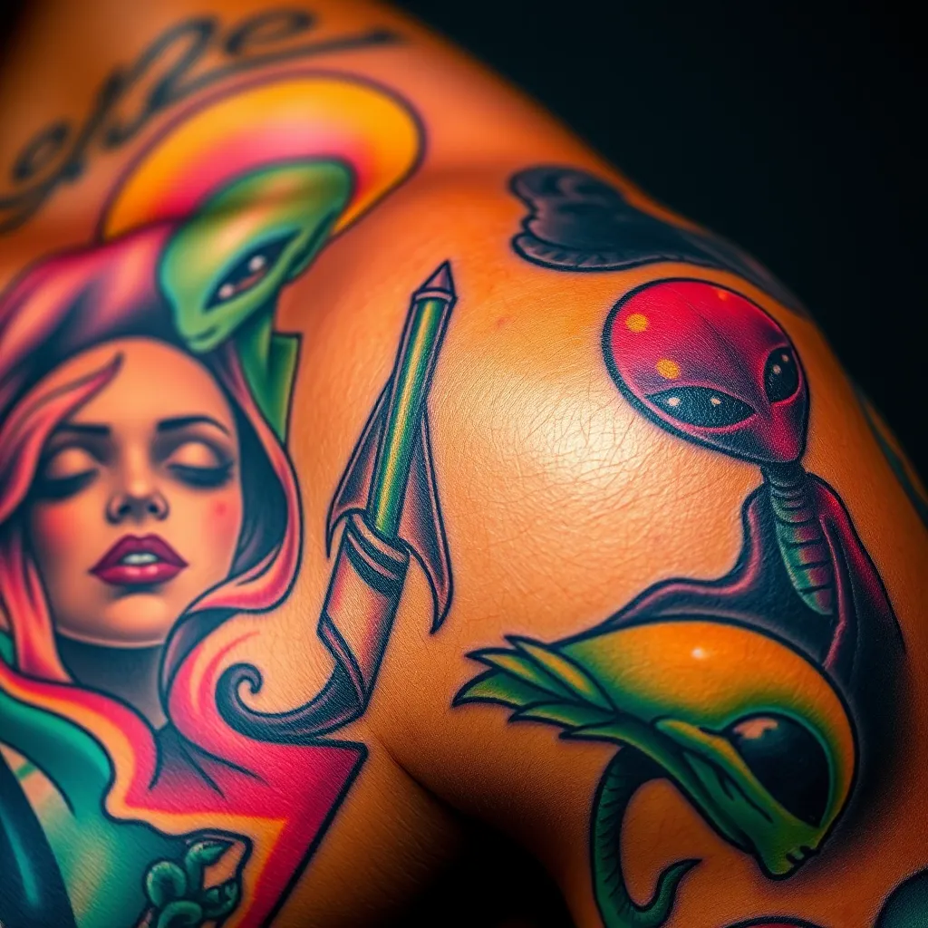 Stunning Alien Tattoos Heal Perfectly After 24 Hours : MysteryLores