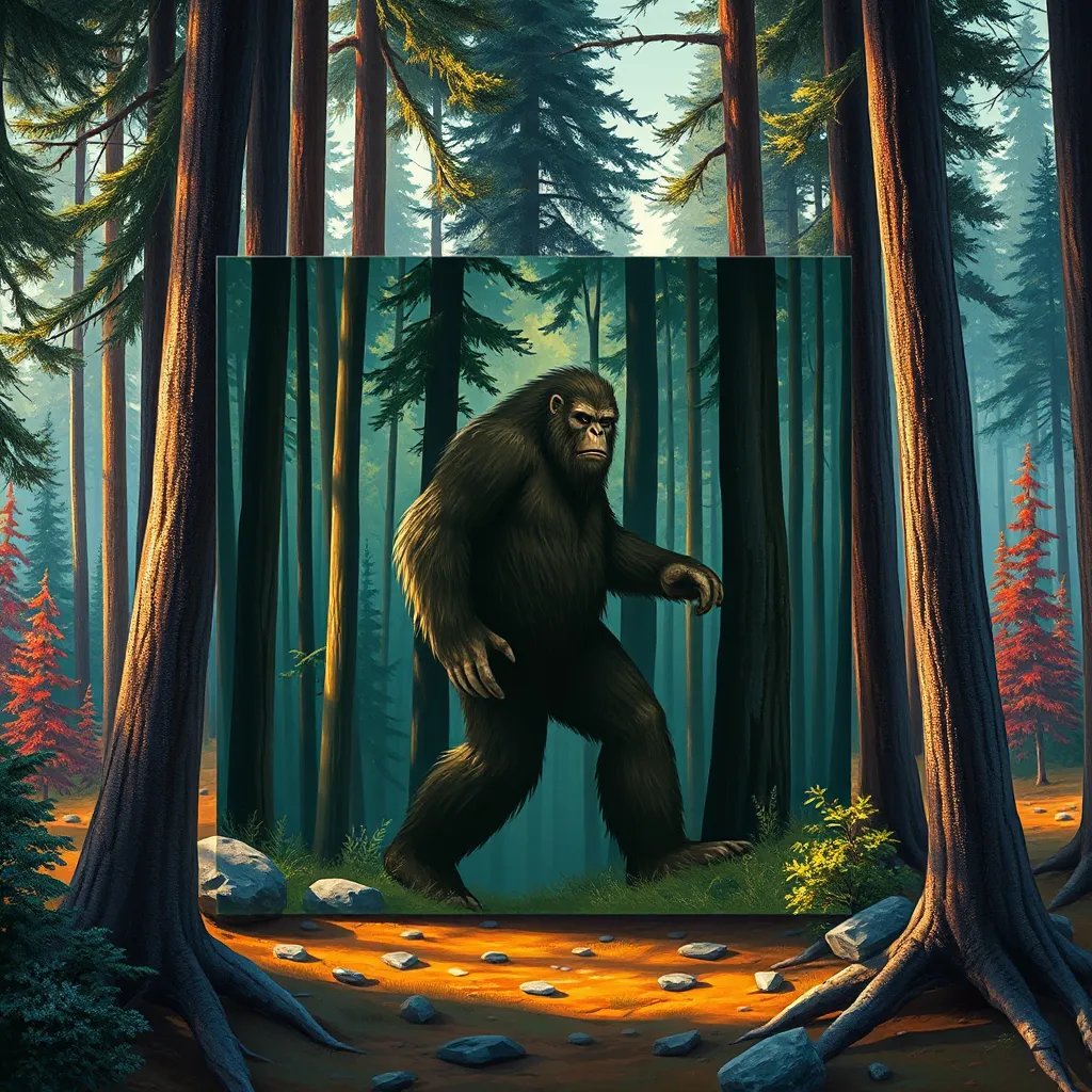 Artist Creates Striking Bigfoot Painting Inspired by Stories : MysteryLores