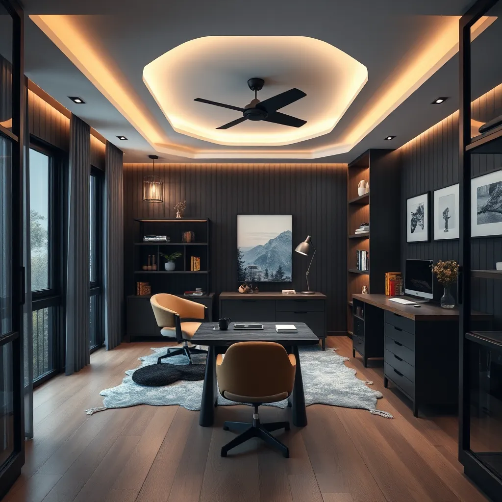 Exploring Black Office Designs: Feng Shui Insights : MysteryLores