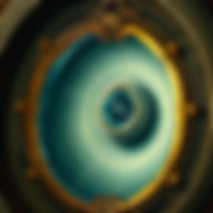 Close-up of a peculiar detail in a 1937 painting that sparked time travel theories