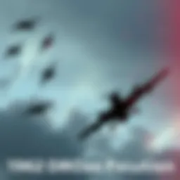 1952 UAP Drone Swarm Formation A still from a 1952 Navy video showing a formation of unidentified aerial objects resembling modern drone swarms in the sky.