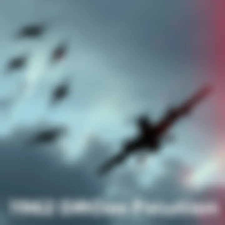 1952 UAP Drone Swarm Formation A still from a 1952 Navy video showing a formation of unidentified aerial objects resembling modern drone swarms in the sky.
