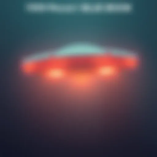 A photo of a strange craft without wings or tail, featuring six openings, captured by a C-130 at high altitude.