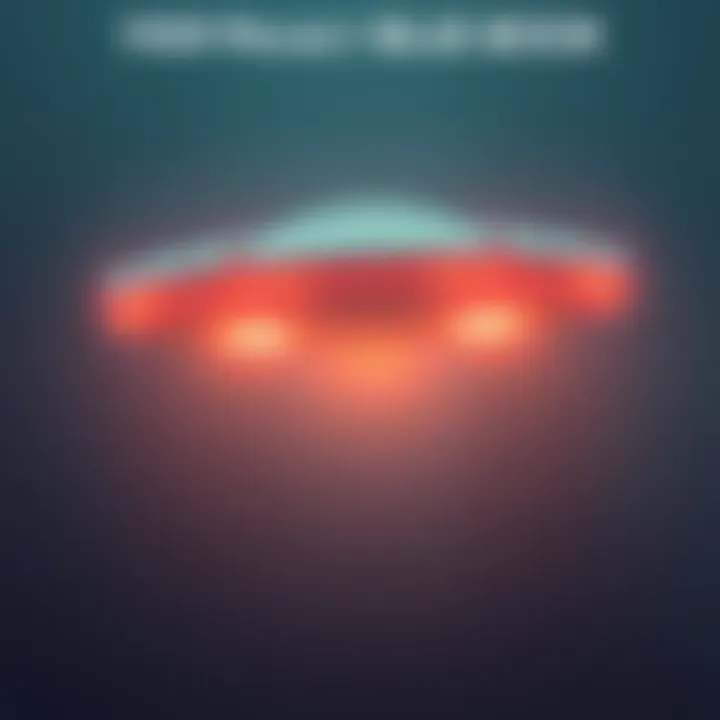 A photo of a strange craft without wings or tail, featuring six openings, captured by a C-130 at high altitude.