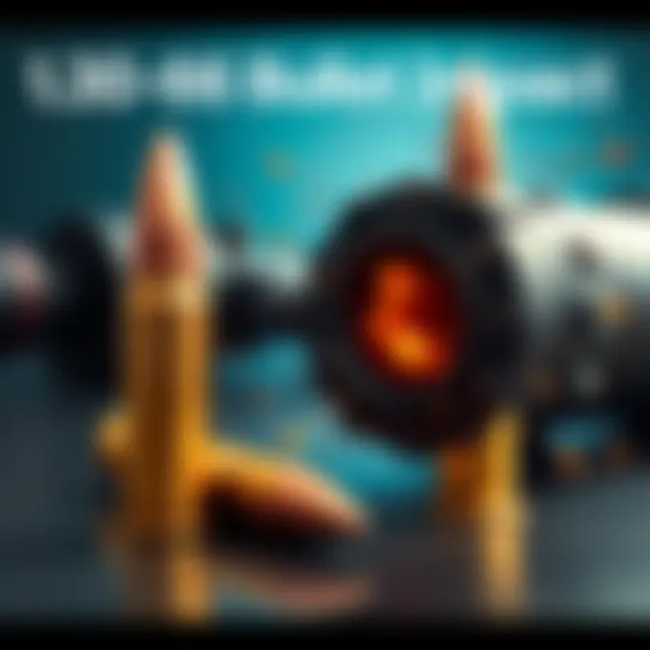 A .30-06 bullet next to a heavy object illustrating its force, representing the impact of a 150-grain round traveling at high speed.