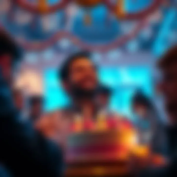 A man celebrates his 30th birthday with friends, reflecting on brotherhood and life, surrounded by Masonic symbols and warm decorations.