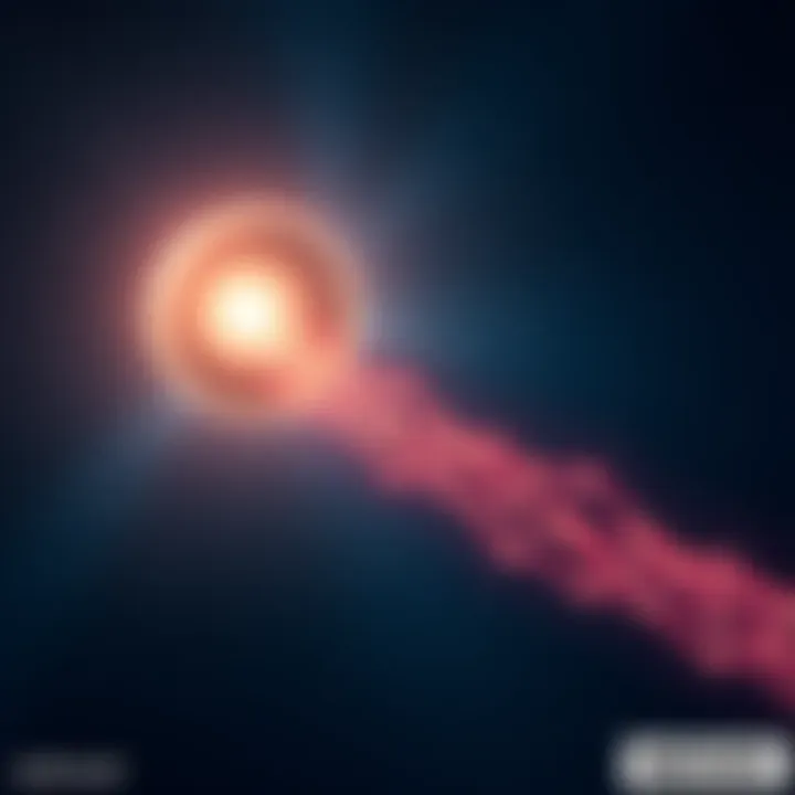 A view of the interstellar object 3I/ATLAS showing its nickel core and trailing tail in a starry sky