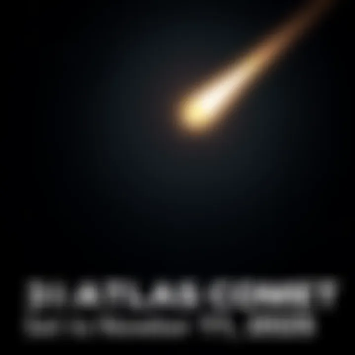 The 3I/Atlas comet shining brightly against a dark sky, with stars visible in the background.