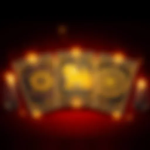 A bright tarot card spread featuring three cards, symbolizing past, present, and future readings, with glowing light around them.