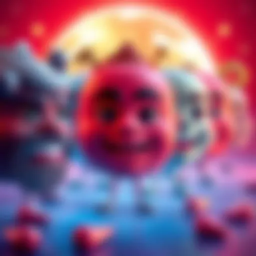 Colorful 3D emojis representing different Mars signs, each showing unique expressions and emotions