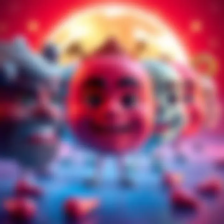3D Mars Signs Emojis Colorful 3D emojis representing different Mars signs, each showing unique expressions and emotions
