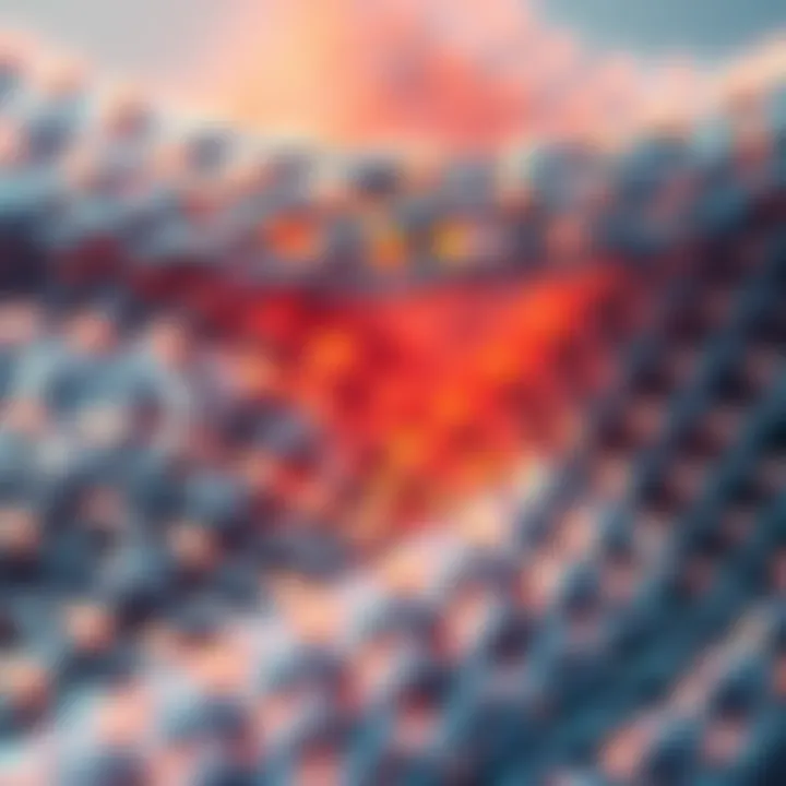 A close-up view of new fabric made from interlinked titanium pieces, showcasing its draping texture and structure.