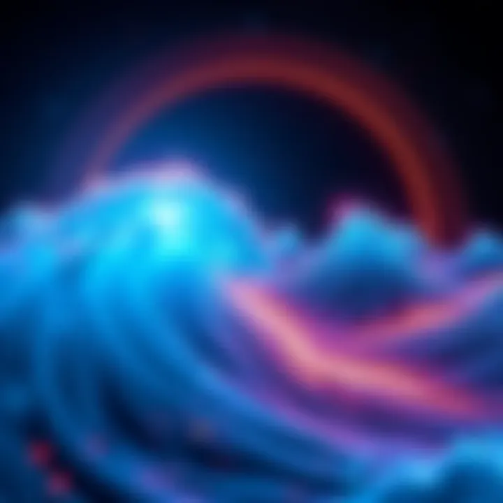A digital depiction of the 3i/Atlas signal with waves and cosmic elements, representing Fermi life forms and interstellar signals.