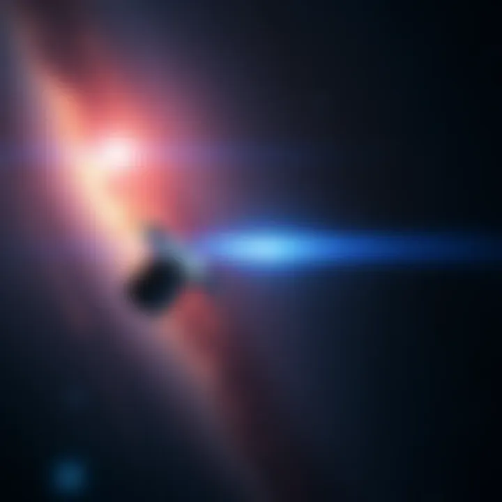 3i/Atlas Object in Space Visual representation of the 3i/Atlas object traveling through space, depicting its path against a starry background with various stars and galaxies.