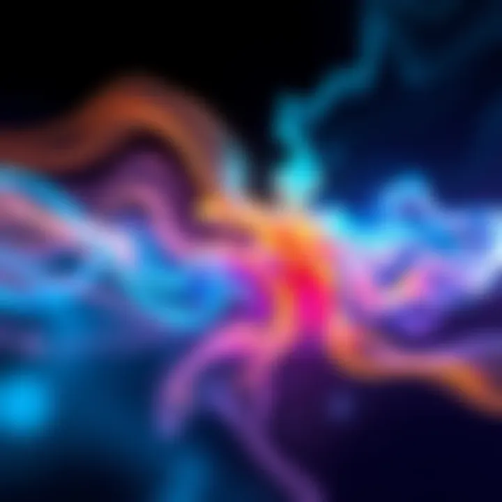 An abstract visual showing 4D representation of consciousness with flowing shapes and colors to symbolize perception and time.