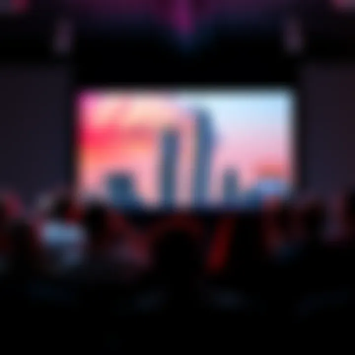 A detailed view of people watching a documentary about the 911 conspiracy, with a focus on the screen showing images of the Twin Towers and news footage from that day.
