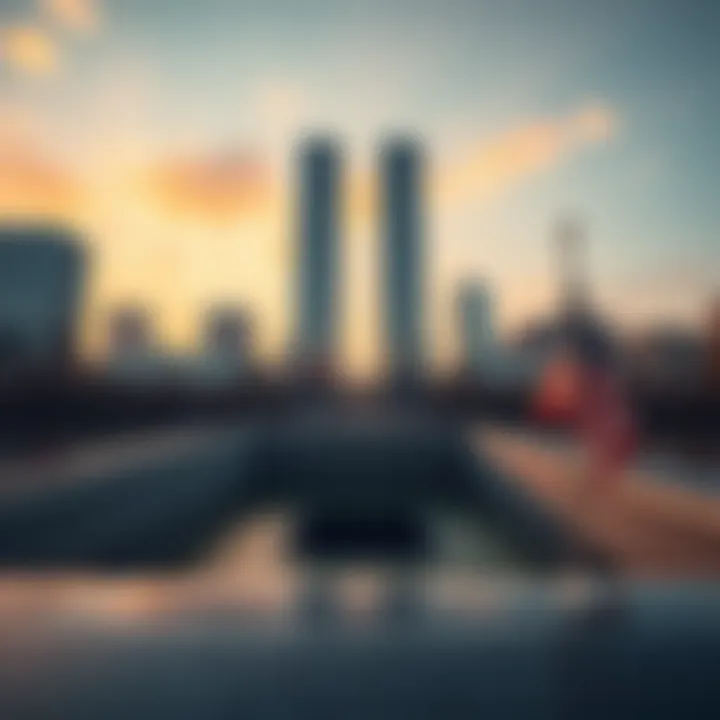 9/11 Memorial with American Flag A view of the 9/11 Memorial featuring the twin reflecting pools and an American flag waving nearby.