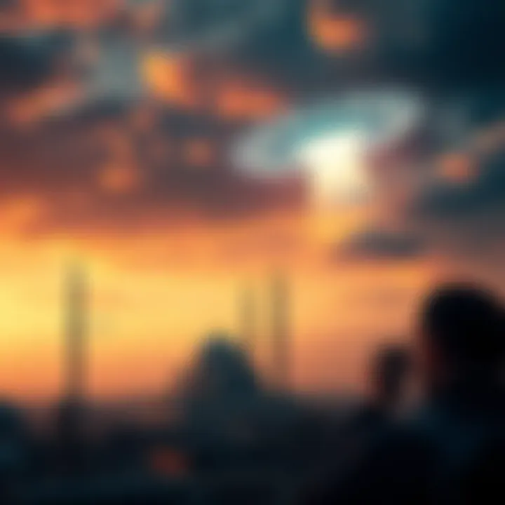 Witnesses observing unidentified aerial phenomena in Tashkent sky during 1990