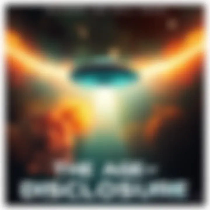 Poster for The Age of Disclosure movie featuring UFO imagery and energy symbols