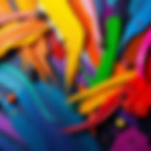 Colorful brush strokes blending together, showcasing the process of creative expression in art.