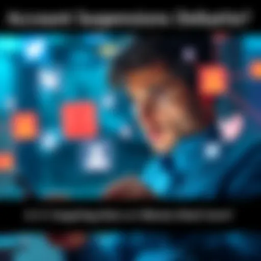 A person looking confused while using a smartphone, surrounded by icons representing bots and real users, symbolizing the controversy over account suspensions.