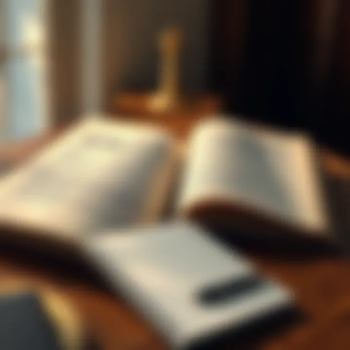 A book titled ACIM open next to a notebook with notes, symbolizing learning strategies.