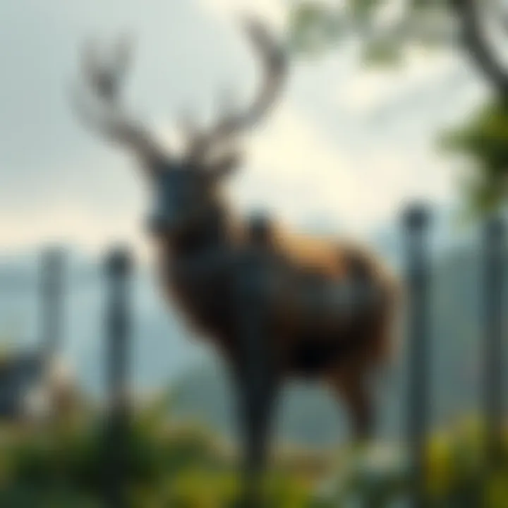Artwork depicting Actaeon transformed into a stag, surrounded by nature.