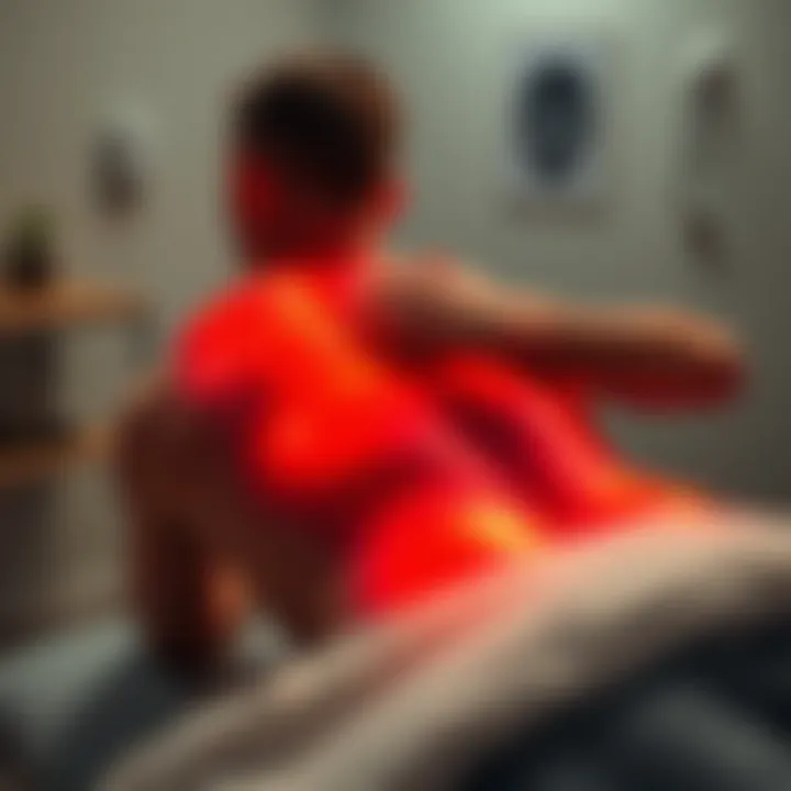 A practitioner applying acupressure techniques on a client's back to relieve pain and tension