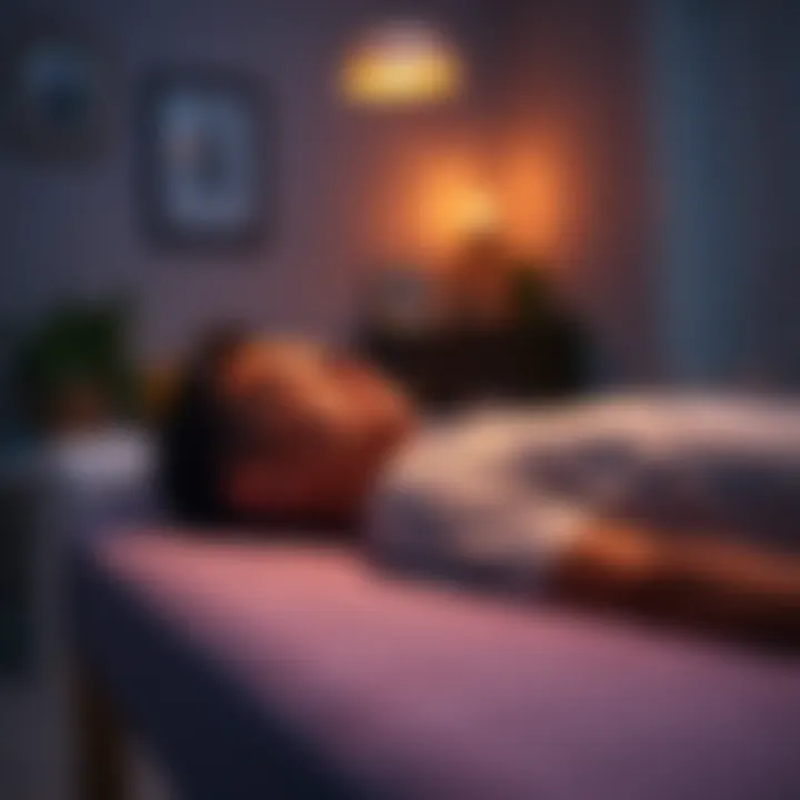 Acupuncture Session with Patient Feeling Dizzy A person lying on an acupuncture table with needles in place, looking slightly dizzy while a practitioner observes them. The room has dim lighting and calming decor.