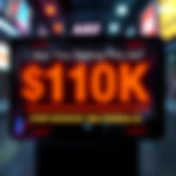 A digital advertisement offering a reward for exotic materials, featuring bold text and eye-catching graphics.