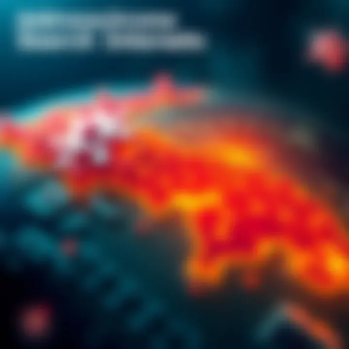 A visual representation showing high search interest for Adrenochrome near Epstein Island on a map.