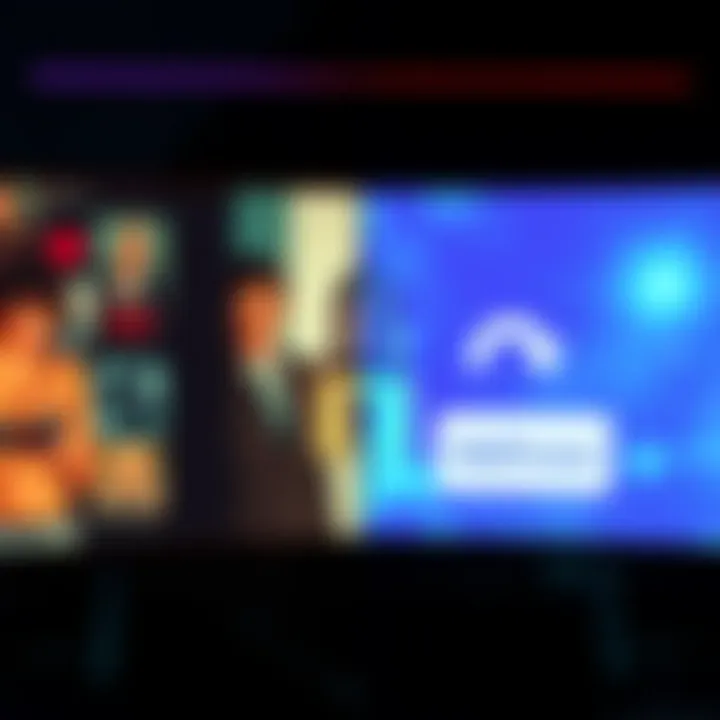 A split screen showing adult content on one side and a locked social media account on the other, highlighting differences in accessibility.