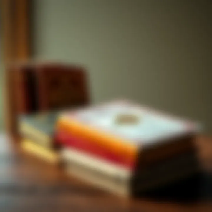 A collection of Advaita Vedanta books including Ātma bodha sahasrī and Jīvan Mukti Viveka, placed on a wooden table with a calm background.
