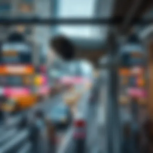 A high-resolution surveillance camera mounted on a wall, monitoring a busy street with pedestrians and vehicles.