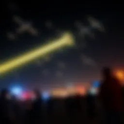 Footage of Aerial Events in Iran People observe strange lights in the night sky of Iran, showing various aerial phenomena.