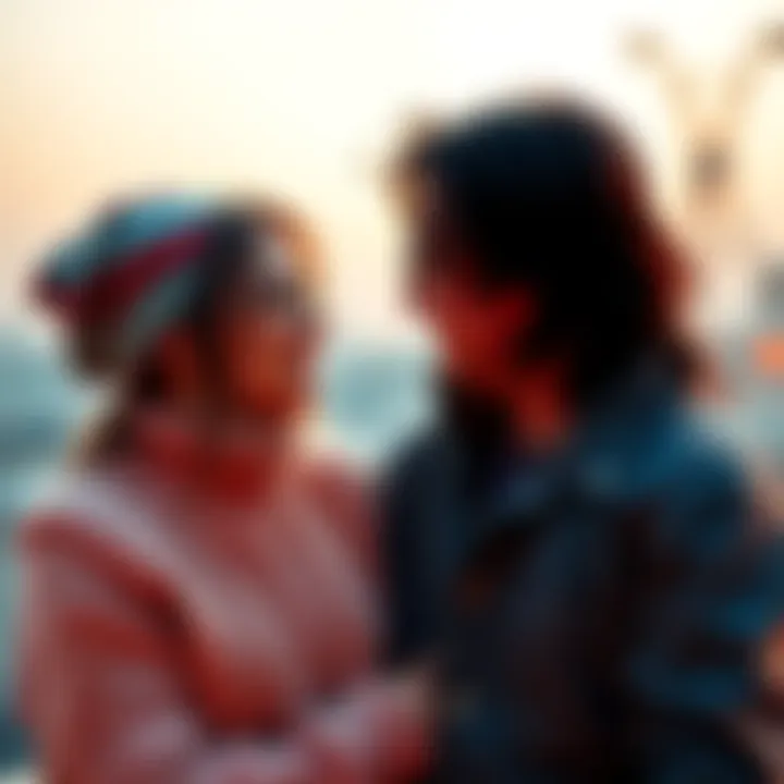 A couple sharing affirmations to enhance their emotional connection, smiling and looking at each other in a warm setting.