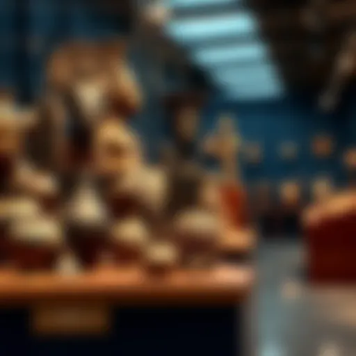 A collection of ancient African artifacts displayed in a museum, showcasing pottery, tools, and sculptures that highlight Africa's rich history.