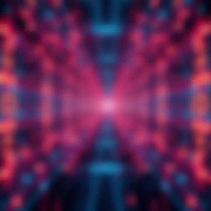 Artificial Intelligence and the 4th Dimension A visual representation of AI technology intersecting with a conceptual 4th dimension, illustrating digital spaces and connections.