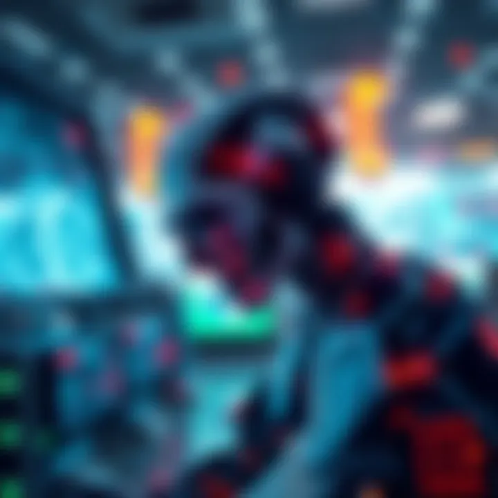 A visual representation of AI technology creating a hyper-realistic video, showing a blend of real and artificial elements.