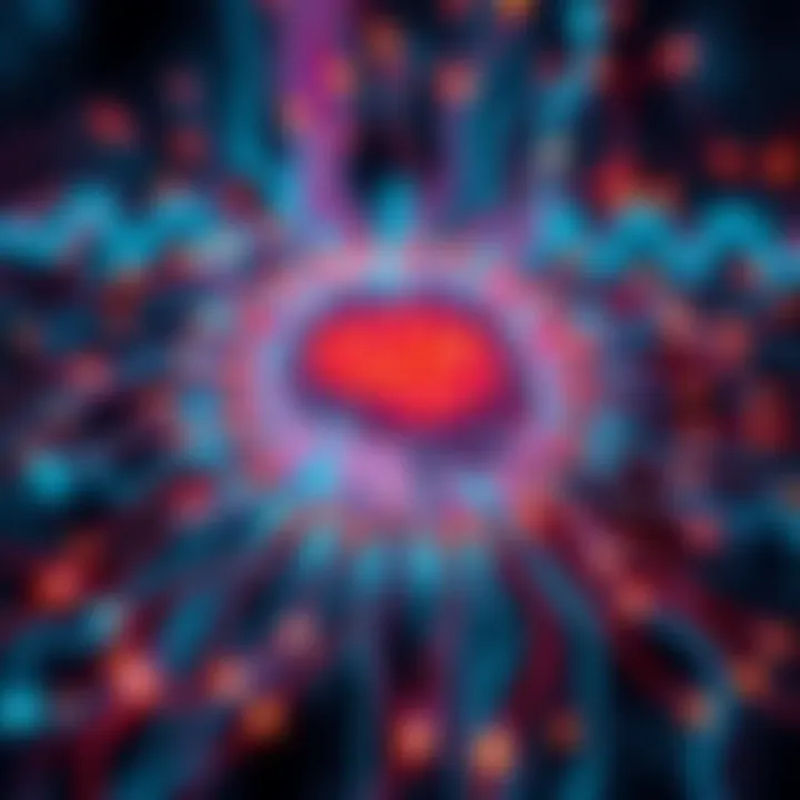 AI Consciousness Concept An abstract representation of AI consciousness showcasing intertwined circuits and a glowing brain symbol, illustrating the theme of collapse-based thinking in artificial intelligence.