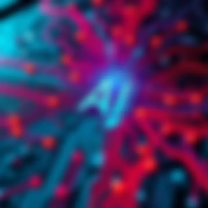 An illustration showing a broken circuit board with AI symbols, representing issues in language models.