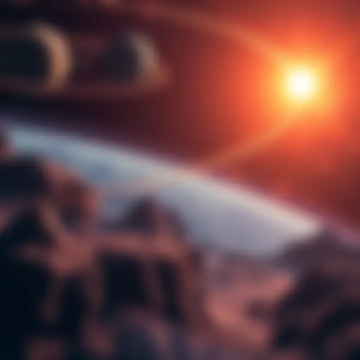 A visual representation of AI algorithms analyzing Nibiru's orbit alongside ancient civilization imagery.