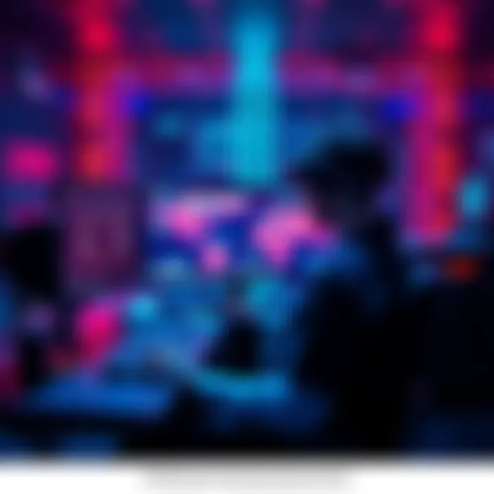 AI Remote Viewing Experiment A person sitting in front of a computer with AI interfaces, attempting remote viewing techniques.