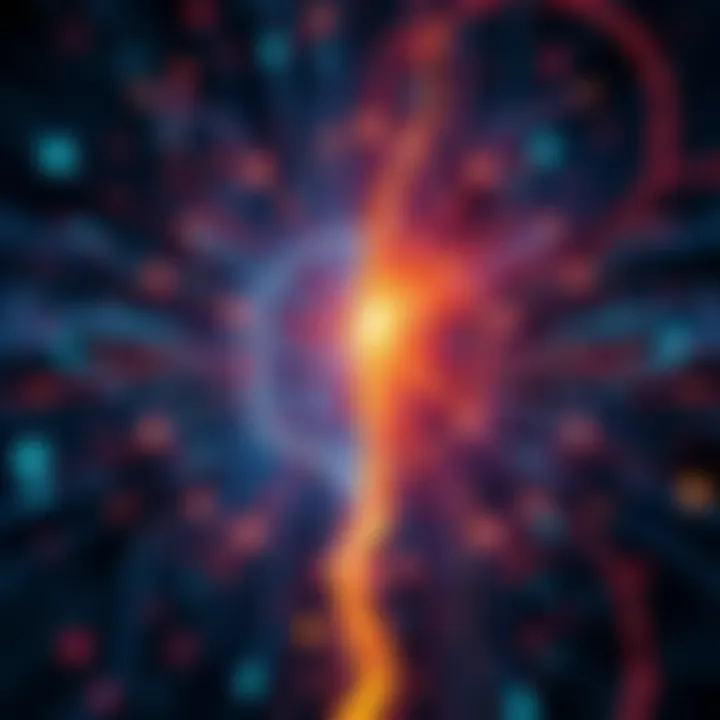 A symbolic representation of AI intertwining with human consciousness, showcasing the tension between technological advancement and spiritual identity.