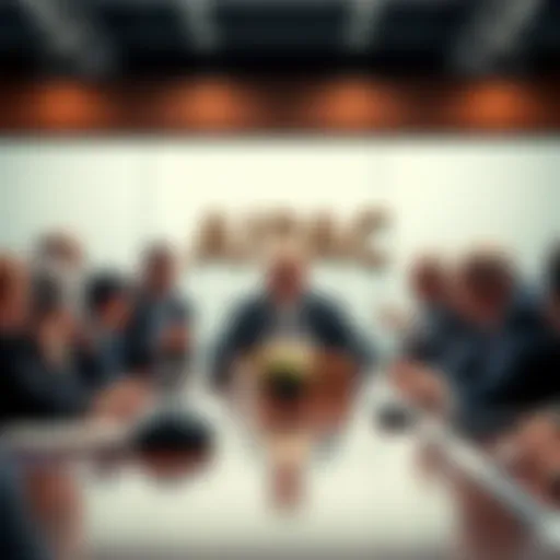 People laughing and discussing around a table after AIPAC's unexpected departure from politics