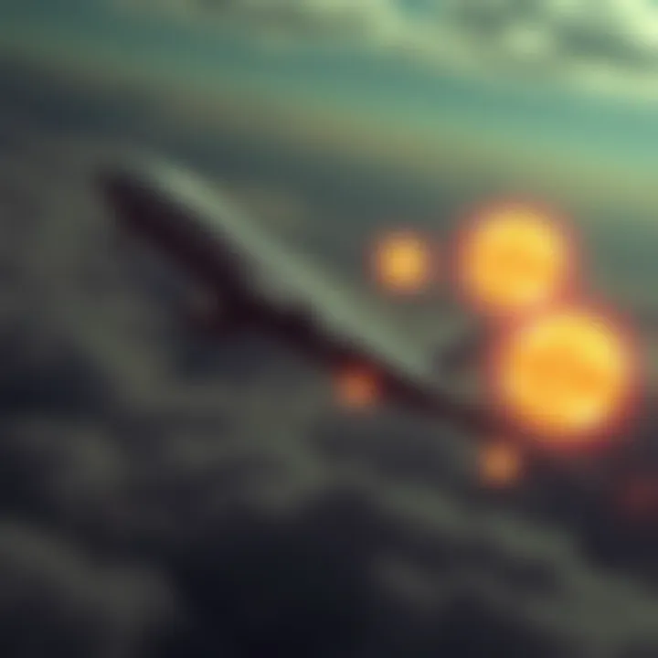 An airplane vanishes in mid-air while surrounded by three unidentified aerial phenomena, captured in a government video.
