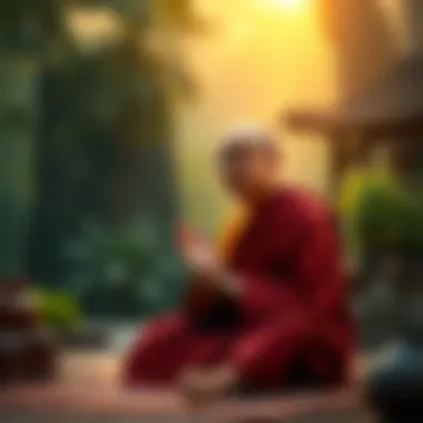 Ajahn Sucitto giving a talk on spiritual purification in a peaceful setting