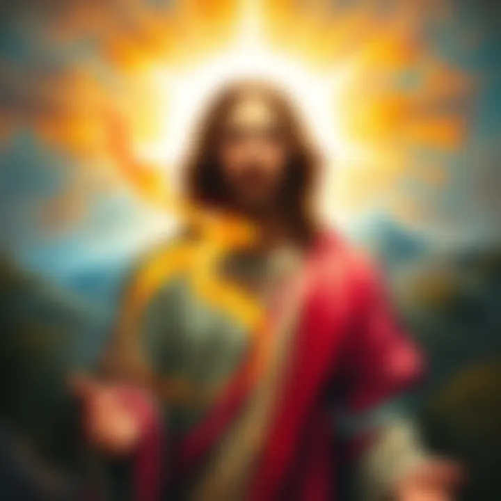 Portrait of Akiane Kramarik's Prince of Peace A vibrant depiction of Akiane Kramarik's painting 'Prince of Peace,' showcasing Jesus surrounded by light, symbolizing truth.
