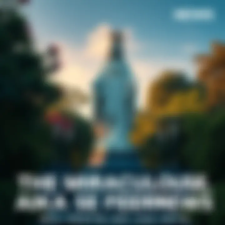 A captivating view of the Akita statue surrounded by lush greenery, symbolizing faith and hope.