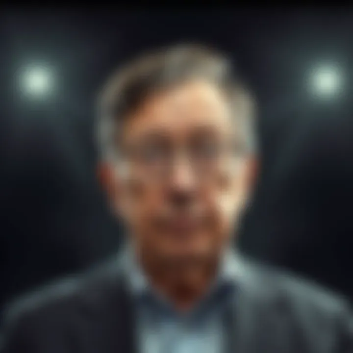 A portrait of Al Seckel, an illusion expert known for his connections to controversial figures, with a somber background, reflecting on his life and unresolved death.